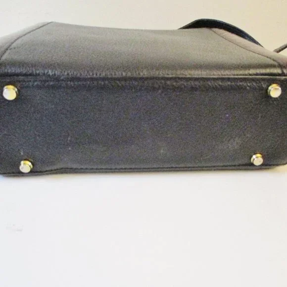 Vintage Bally Black Leather and Brown Croc Embossed Crossbody/Shoulder Handbag - Picture 8 of 15